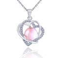 Joyería pendiente del collar del corazón de la plata esterlina 925 para la hembra